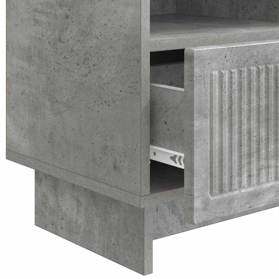 TV-kast met lade Betongrijs 102 x 34,5 x 50 cm Bewerkt hout