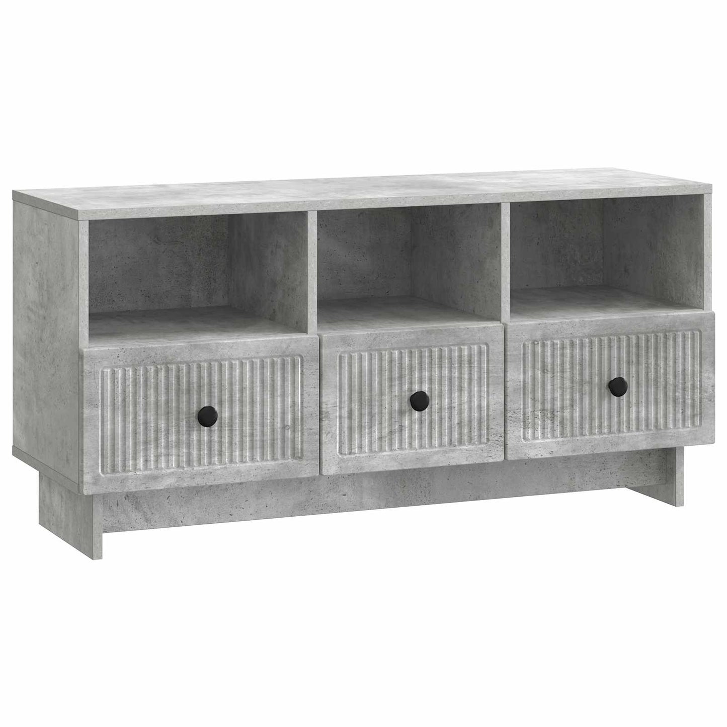TV-kast met lade Betongrijs 102 x 34,5 x 50 cm Bewerkt hout