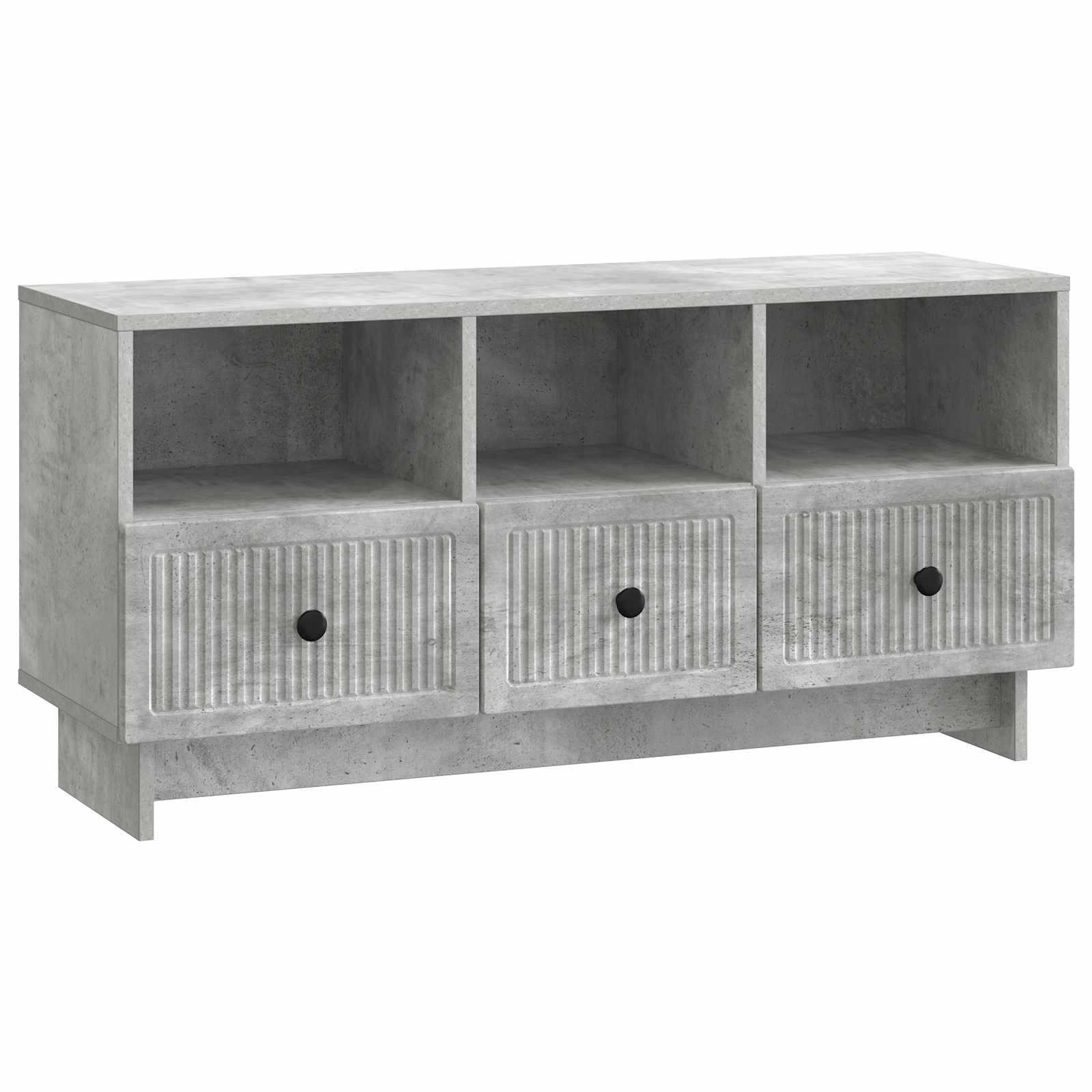 TV-kast met lade Betongrijs 102 x 34,5 x 50 cm Bewerkt hout