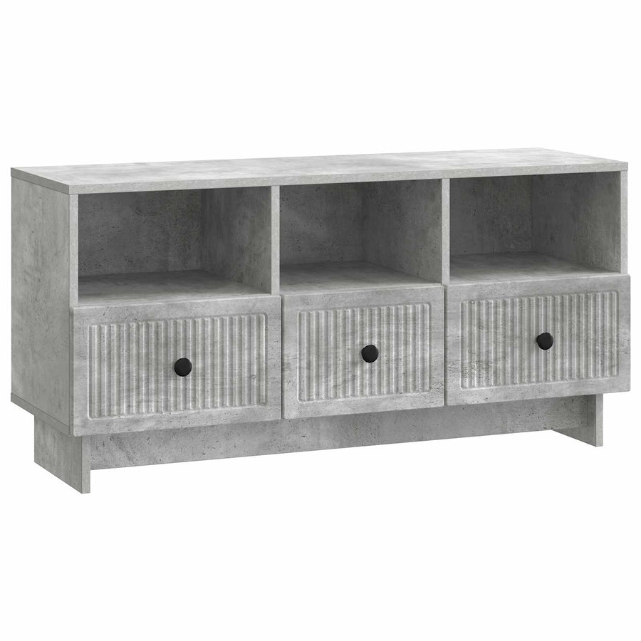 TV-kast met lade Betongrijs 102 x 34,5 x 50 cm Bewerkt hout