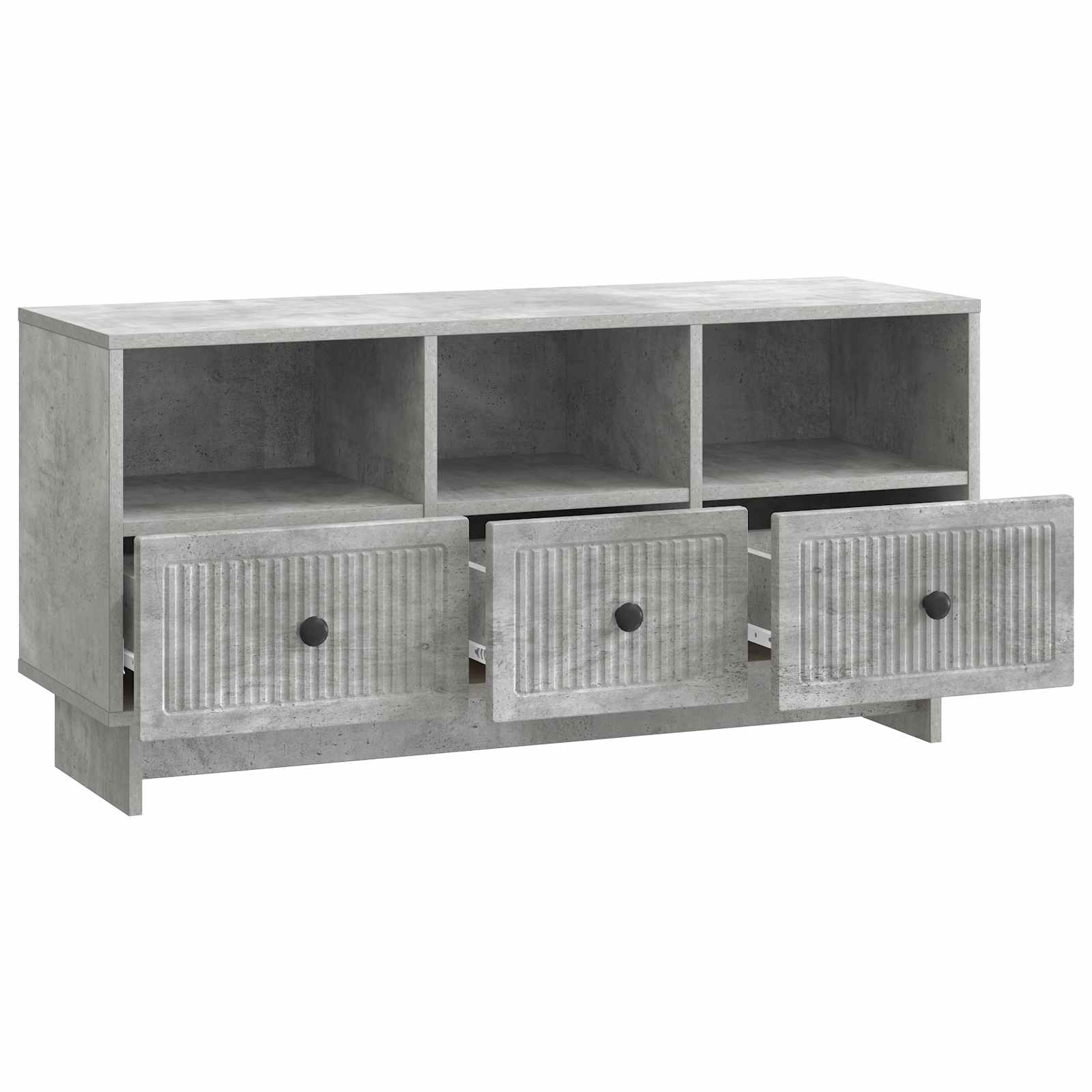 TV-kast met lade Betongrijs 102 x 34,5 x 50 cm Bewerkt hout