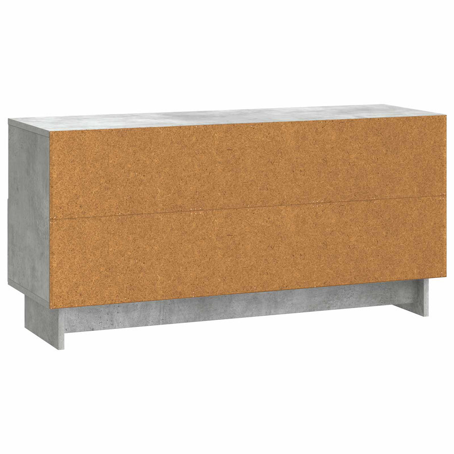 TV-kast met lade Betongrijs 102 x 34,5 x 50 cm Bewerkt hout