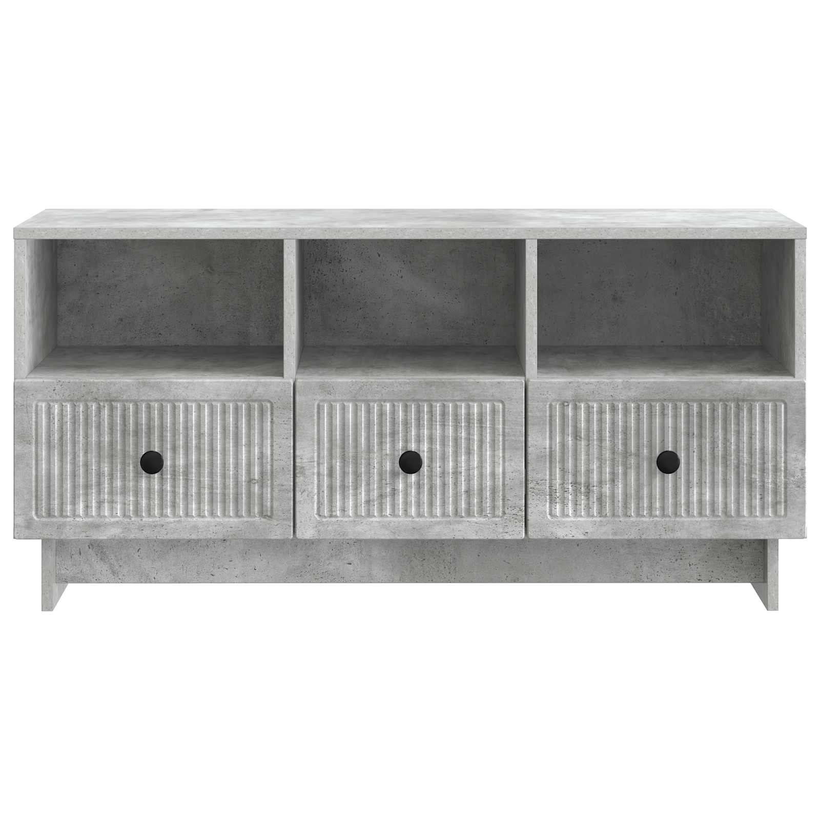 TV-kast met lade Betongrijs 102 x 34,5 x 50 cm Bewerkt hout