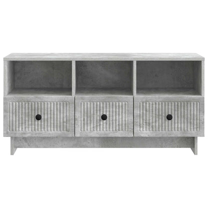 TV-kast met lade Betongrijs 102 x 34,5 x 50 cm Bewerkt hout