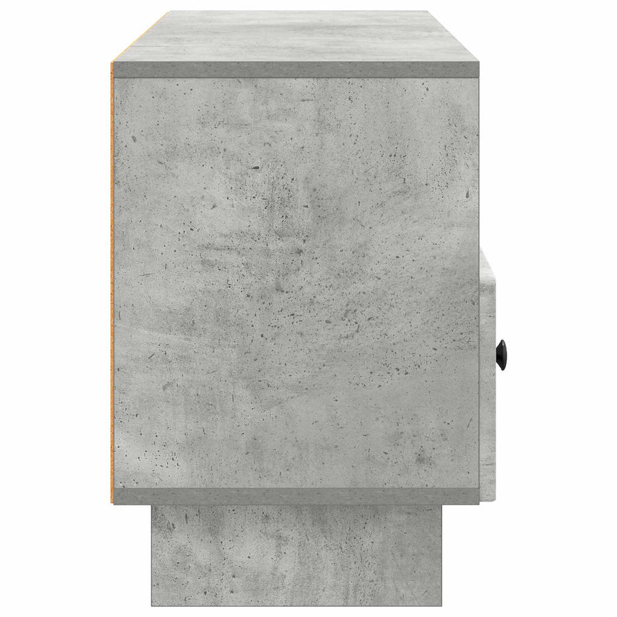 TV-kast met lade Betongrijs 102 x 34,5 x 50 cm Bewerkt hout