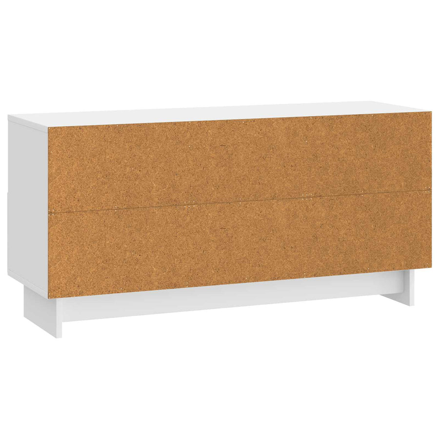 TV-kast met lade Hoogglans Wit 102 x 34,5 x 50 cm Bewerkt hout
