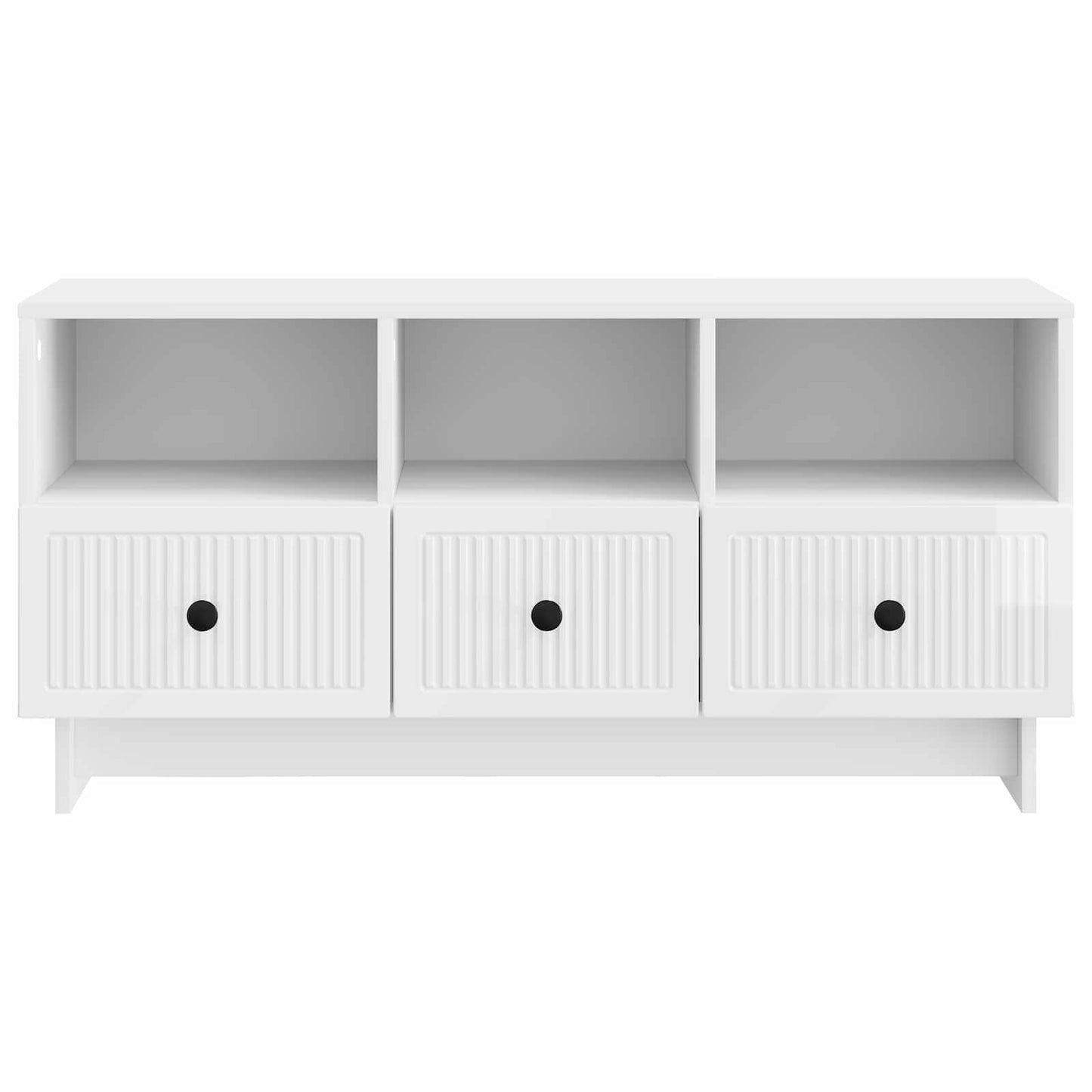 TV-kast met lade Hoogglans Wit 102 x 34,5 x 50 cm Bewerkt hout