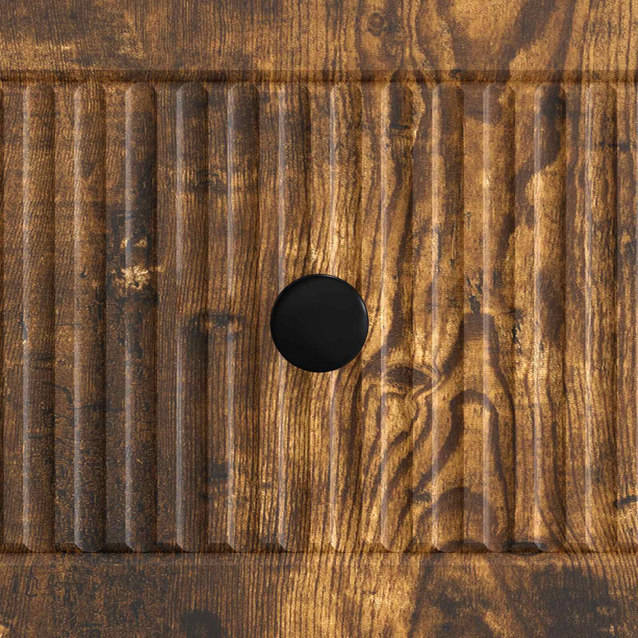 TV-kast met lade Gerookt eiken 102 x 34,5 x 50 cm Bewerkt hout