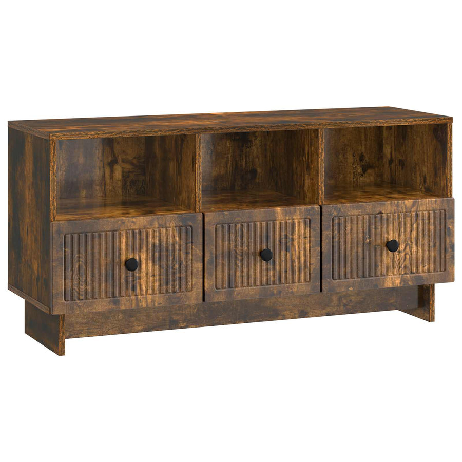 TV-kast met lade Gerookt eiken 102 x 34,5 x 50 cm Bewerkt hout