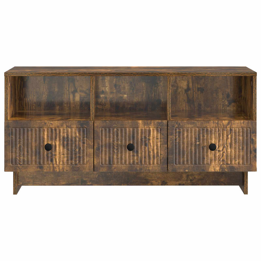 TV-kast met lade Gerookt eiken 102 x 34,5 x 50 cm Bewerkt hout