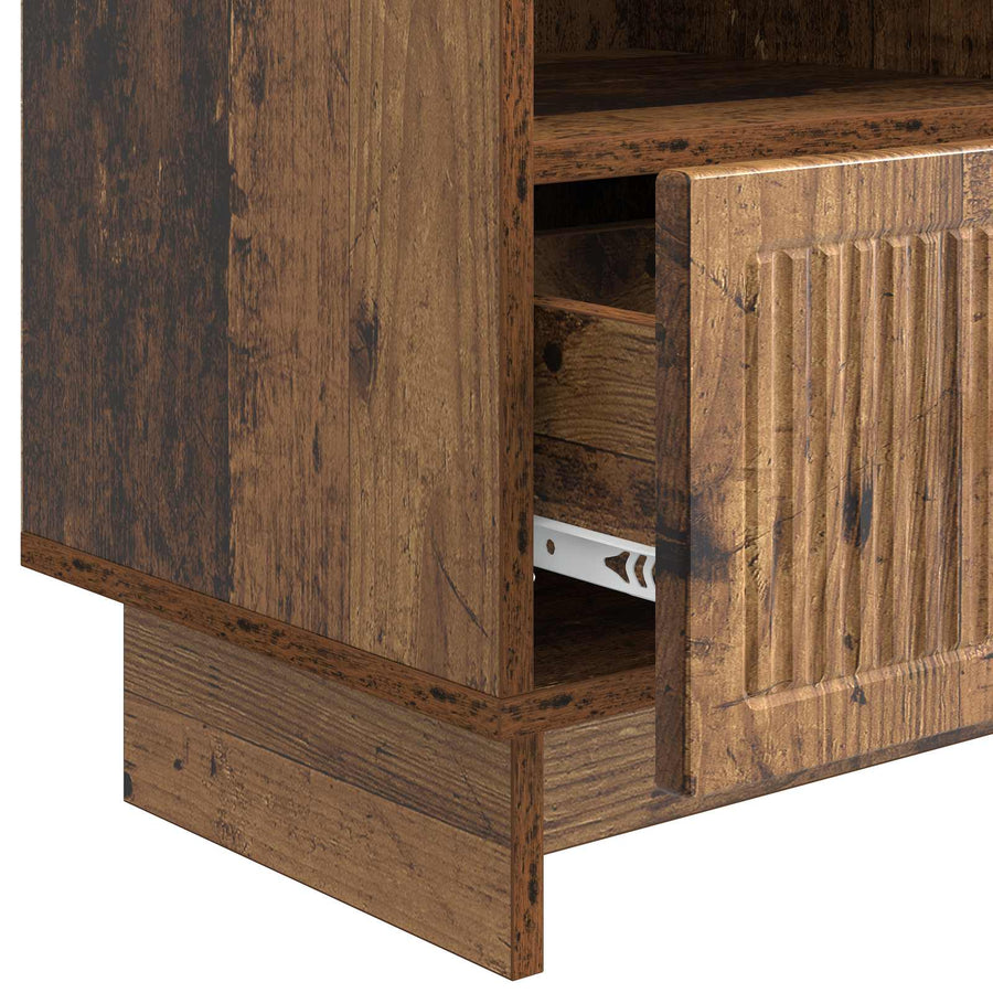 TV-kast met lade Oud hout 102 x 34,5 x 50 cm Bewerkt hout