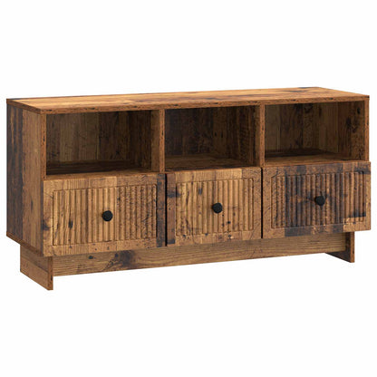 TV-kast met lade Oud hout 102 x 34,5 x 50 cm Bewerkt hout