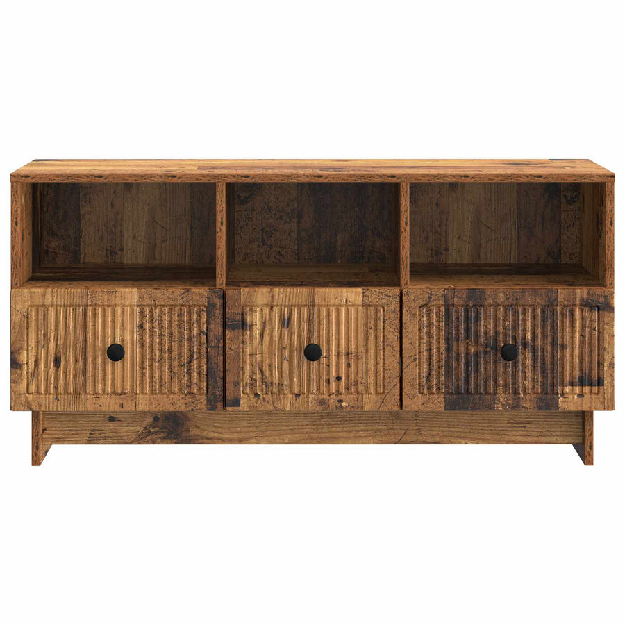TV-kast met lade Oud hout 102 x 34,5 x 50 cm Bewerkt hout