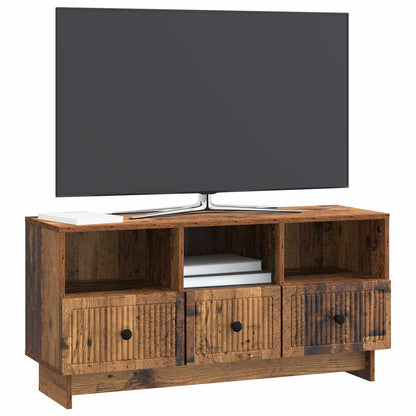 TV-kast met lade Oud hout 102 x 34,5 x 50 cm Bewerkt hout