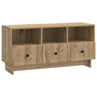 Tv-meubel bewerkt hout 102x34,5x50 cm artisanaal eiken