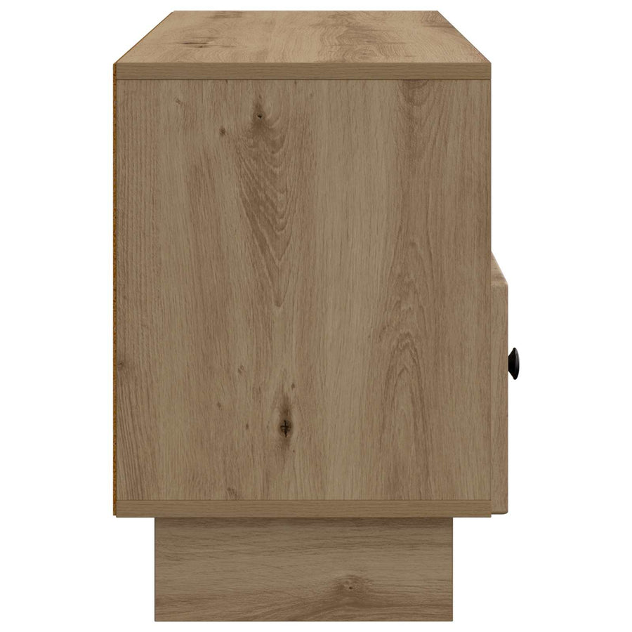 TV-kast Artisanaal eiken 102 x 34,5 x 50 cm Bewerkt hout