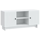 TV-kast 102x34,5x50 cm wit bewerkt hout
