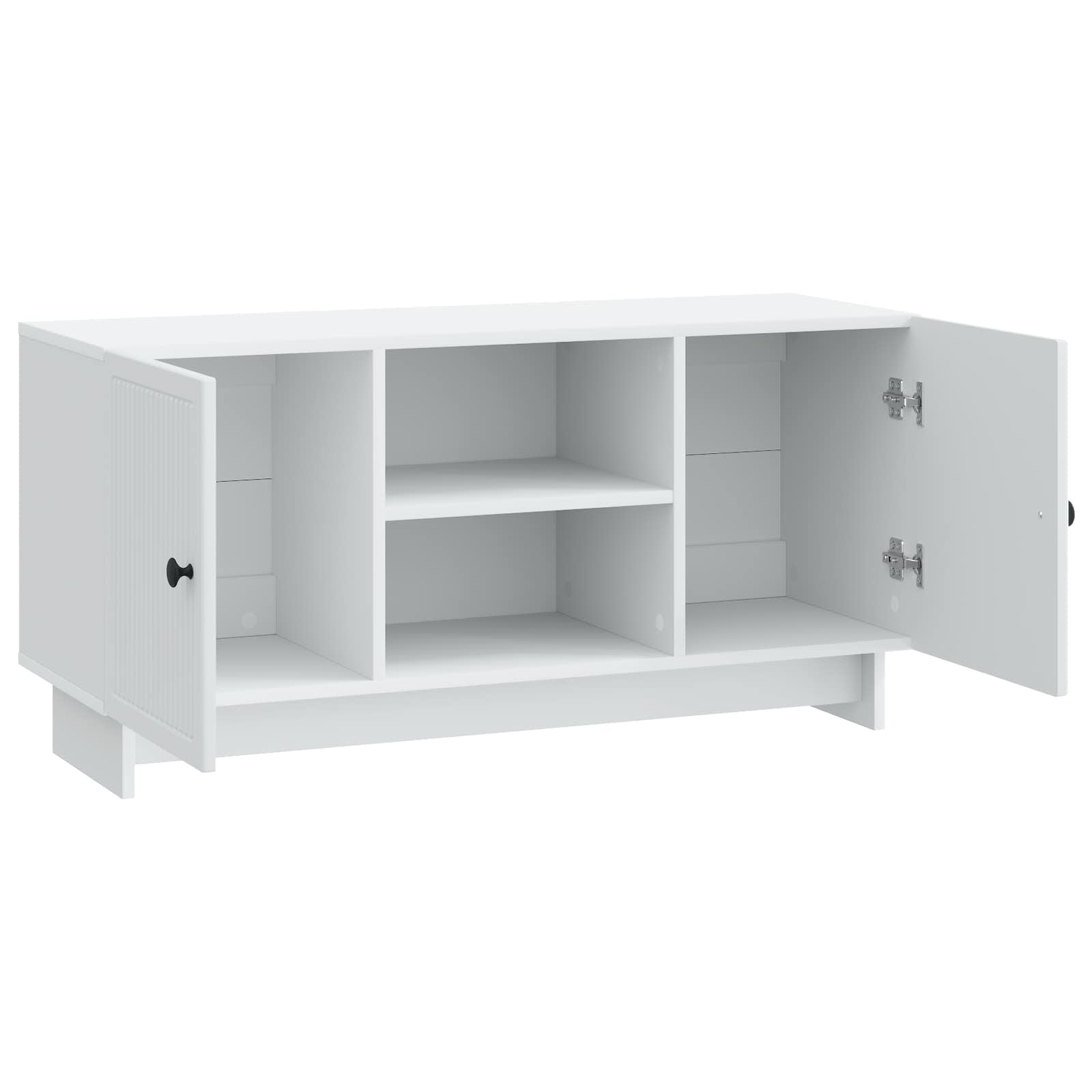 TV-kast 102 x 34,5 x 50 cm Wit Bewerkt hout