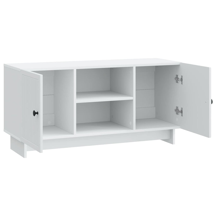 TV-kast 102 x 34,5 x 50 cm Wit Bewerkt hout