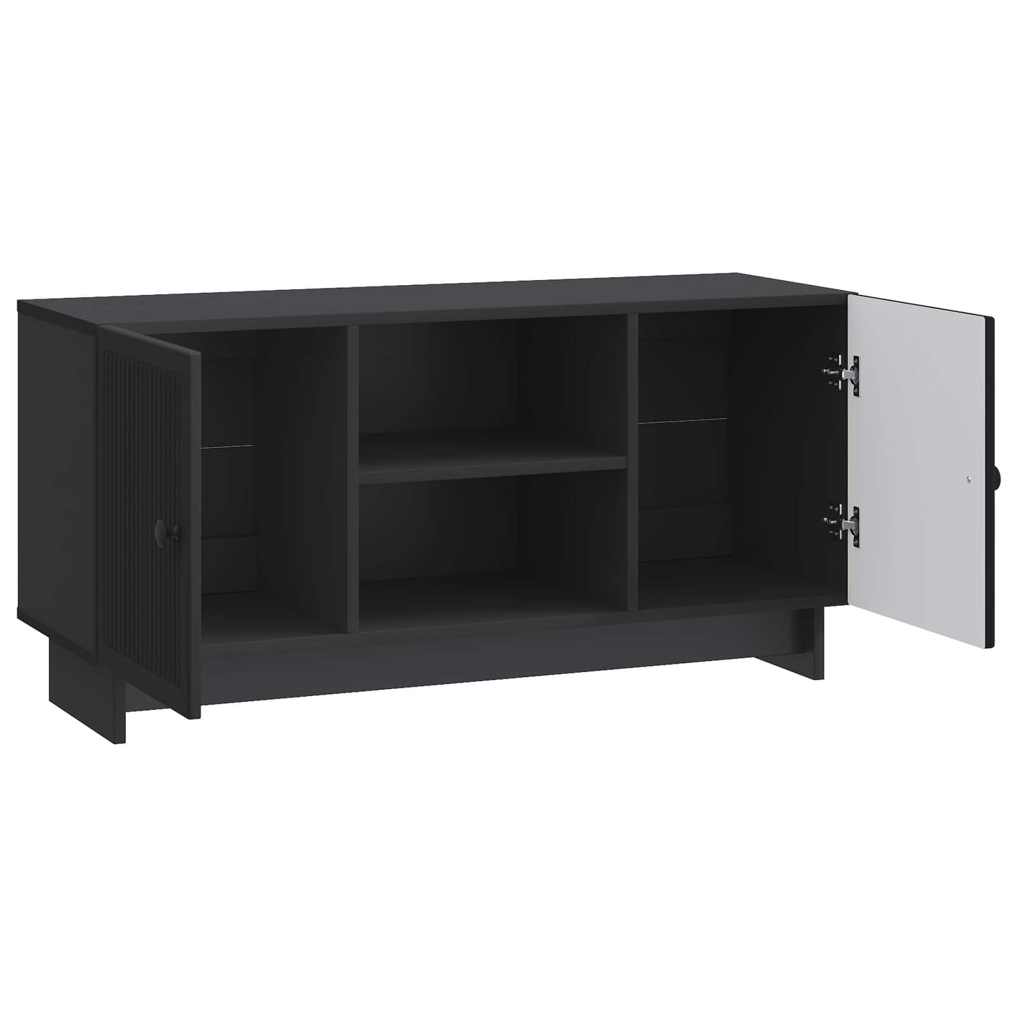 TV-kast Zwart 102 x 34,5 x 50 cm Bewerkt hout