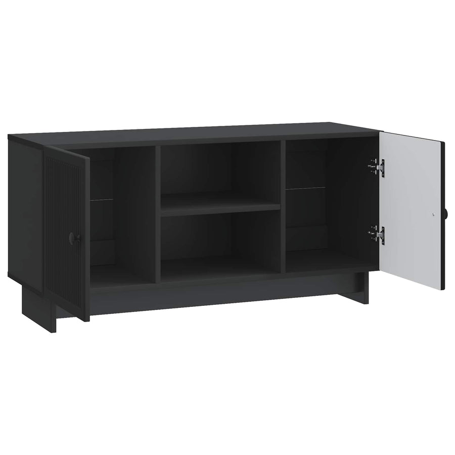 TV-kast Zwart 102 x 34,5 x 50 cm Bewerkt hout