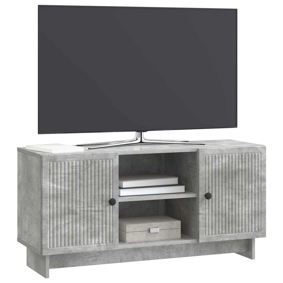 TV-kast Beton Grijs 102 x 34,5 x 50 cm Bewerkt hout