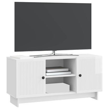 TV-kast Hoogglans wit 102 x 34,5 x 50 cm Bewerkt hout