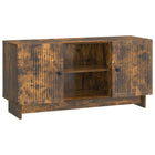 Tv-kast gerookt eiken 102x34,5x50 cm bewerkt hout