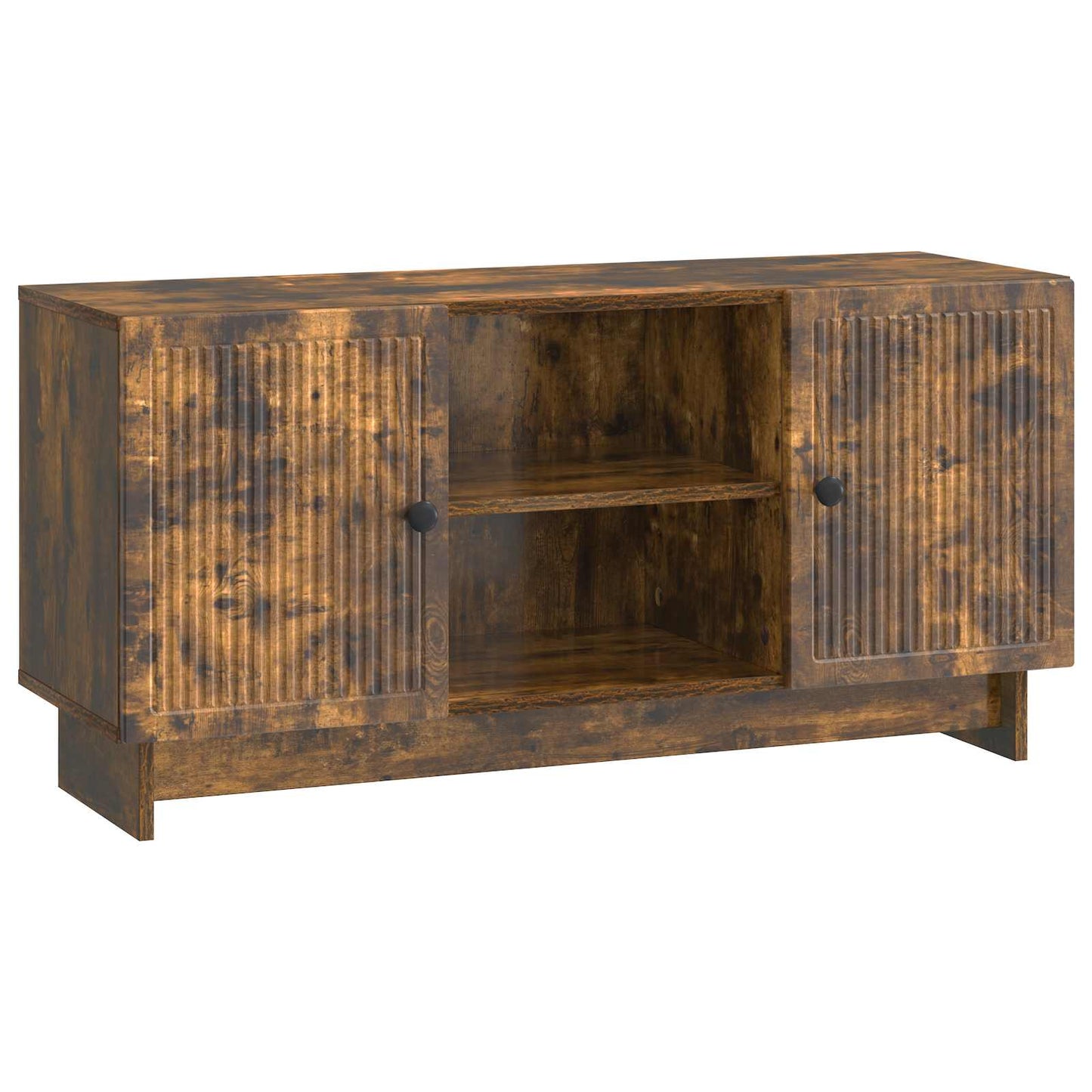 TV-kast Gerookt eiken 102 x 34,5 x 50 cm Bewerkt hout