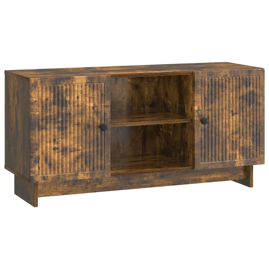 TV-kast Gerookt eiken 102 x 34,5 x 50 cm Bewerkt hout
