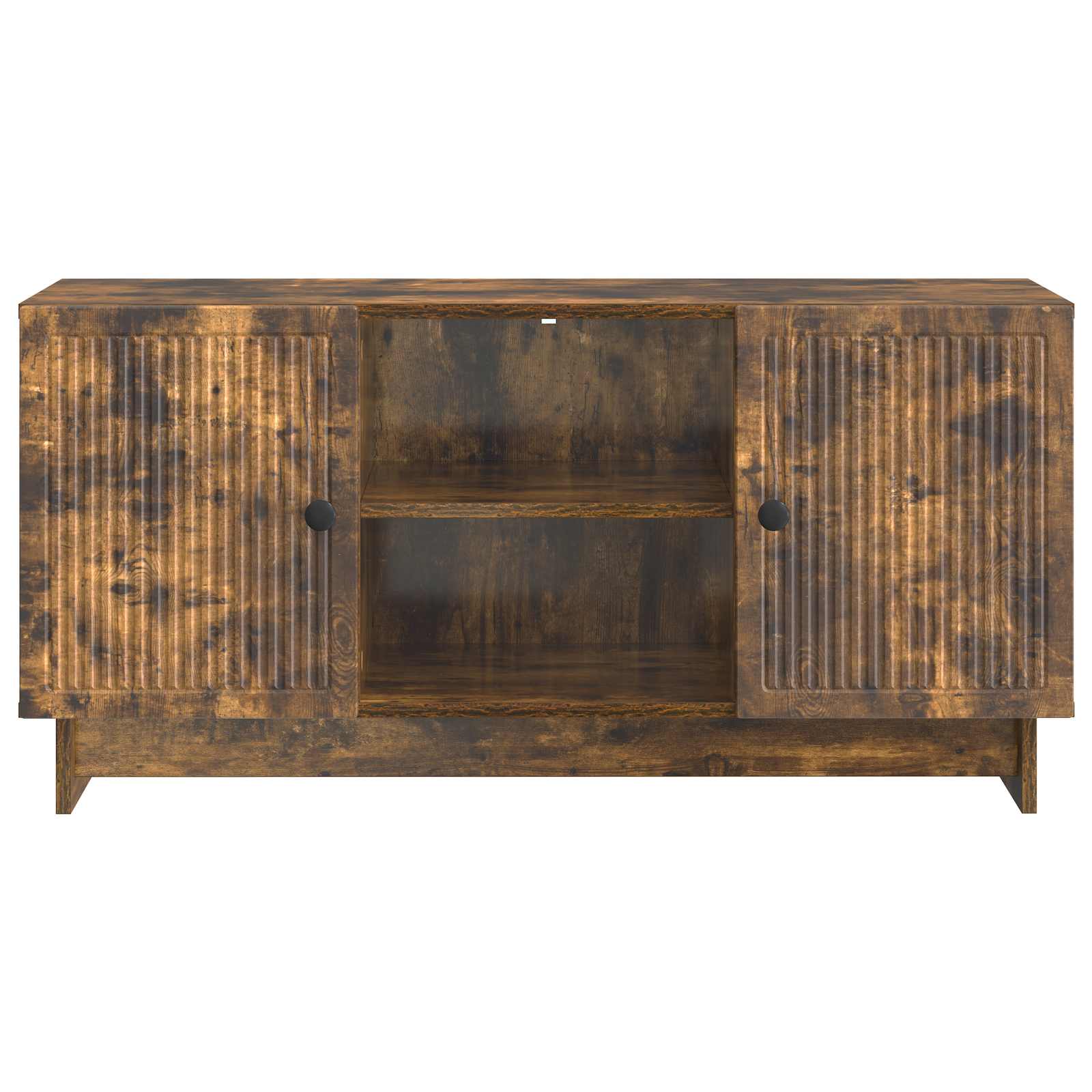 TV-kast Gerookt eiken 102 x 34,5 x 50 cm Bewerkt hout