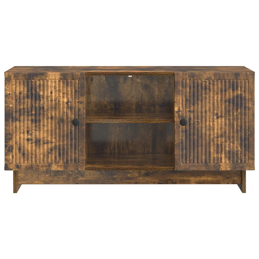TV-kast Gerookt eiken 102 x 34,5 x 50 cm Bewerkt hout