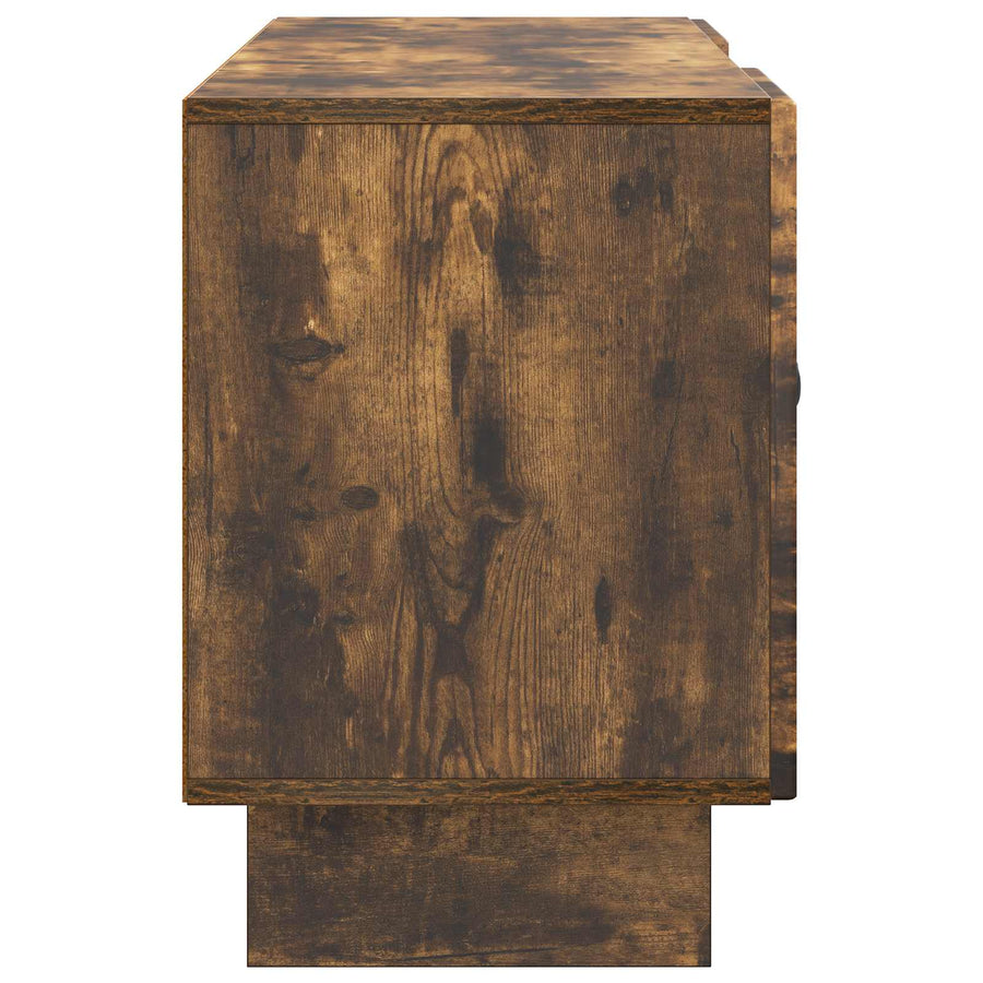 TV-kast Gerookt eiken 102 x 34,5 x 50 cm Bewerkt hout