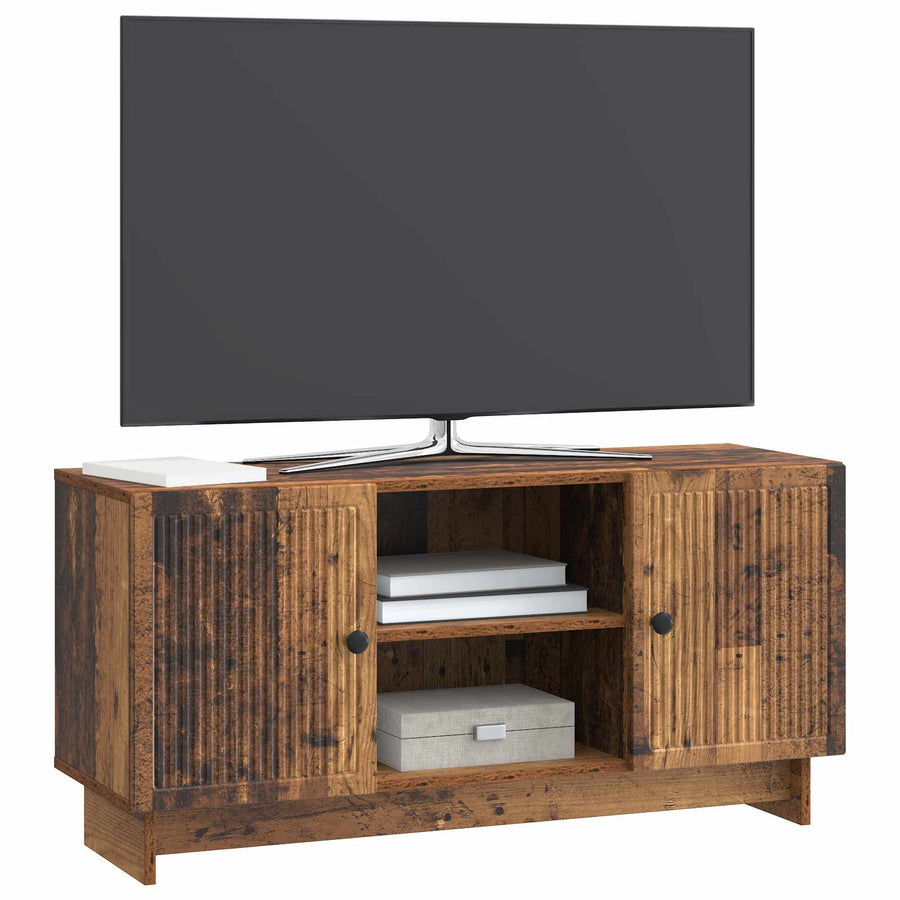 TV-kast Oudhout 102 x 34,5 x 50 cm Bewerkt hout