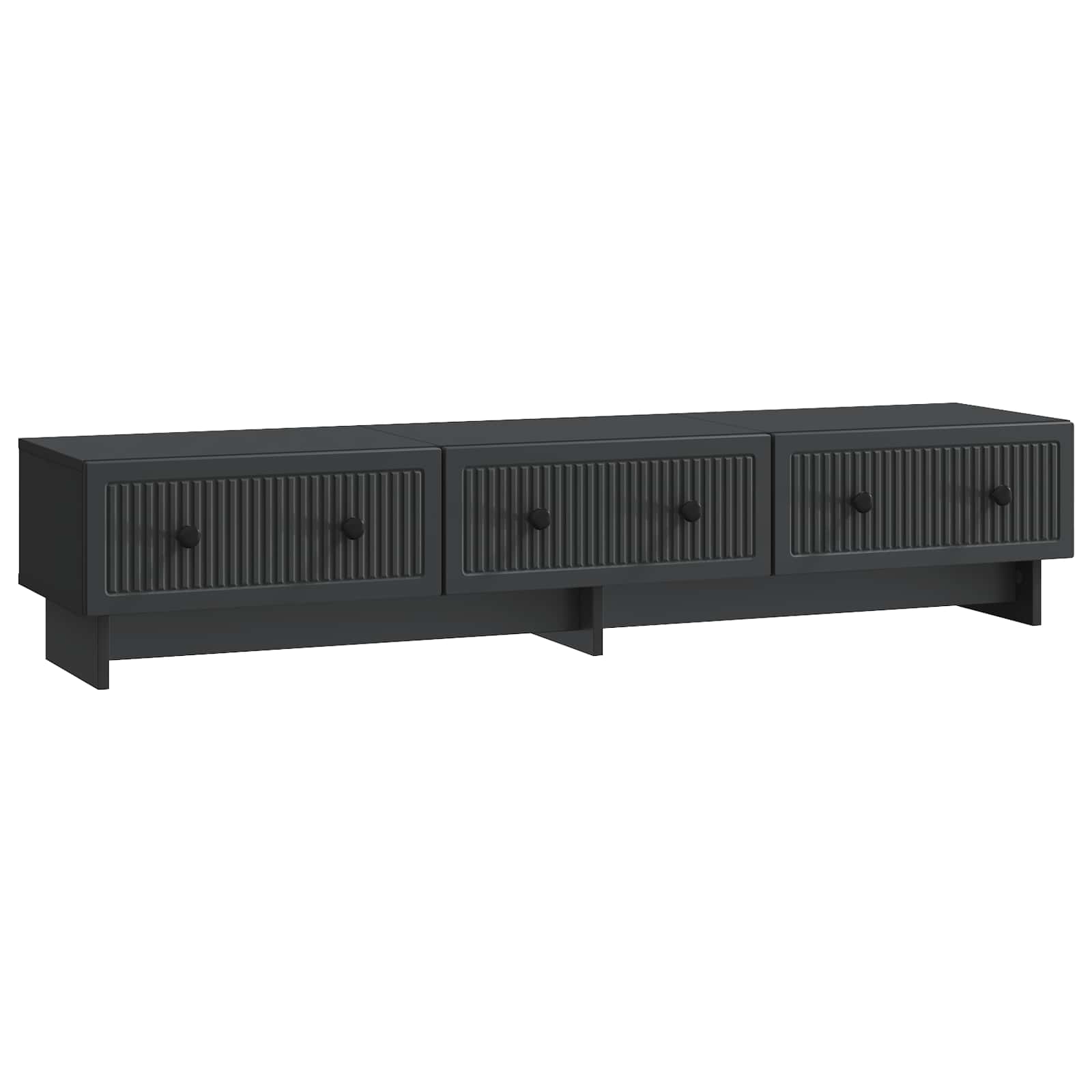 TV-kast met lade Zwart 147 x 34,5 x 30 cm Bewerkt hout