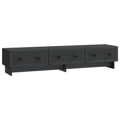 TV-kast met lade Zwart 147 x 34,5 x 30 cm Bewerkt hout
