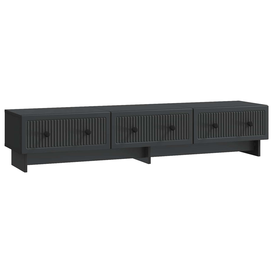 TV-kast met lade Zwart 147 x 34,5 x 30 cm Bewerkt hout