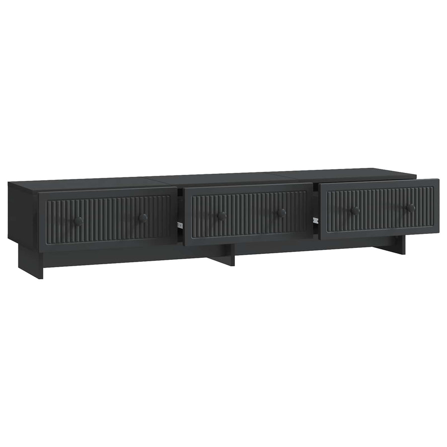 TV-kast met lade Zwart 147 x 34,5 x 30 cm Bewerkt hout