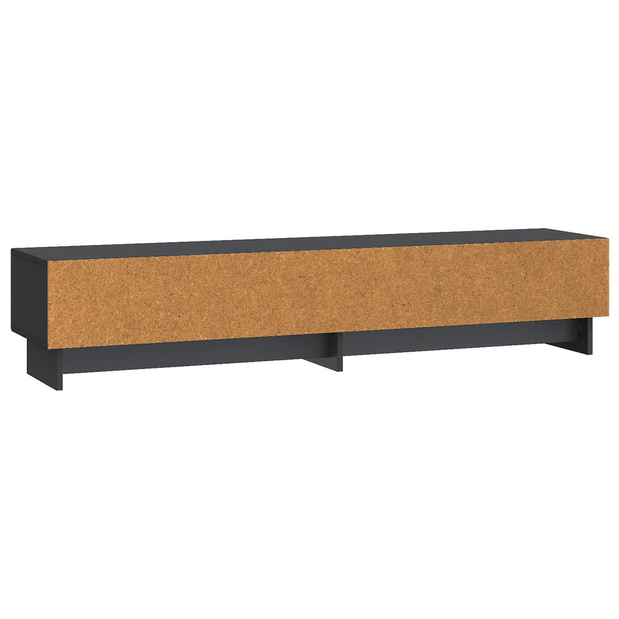 TV-kast met lade Zwart 147 x 34,5 x 30 cm Bewerkt hout