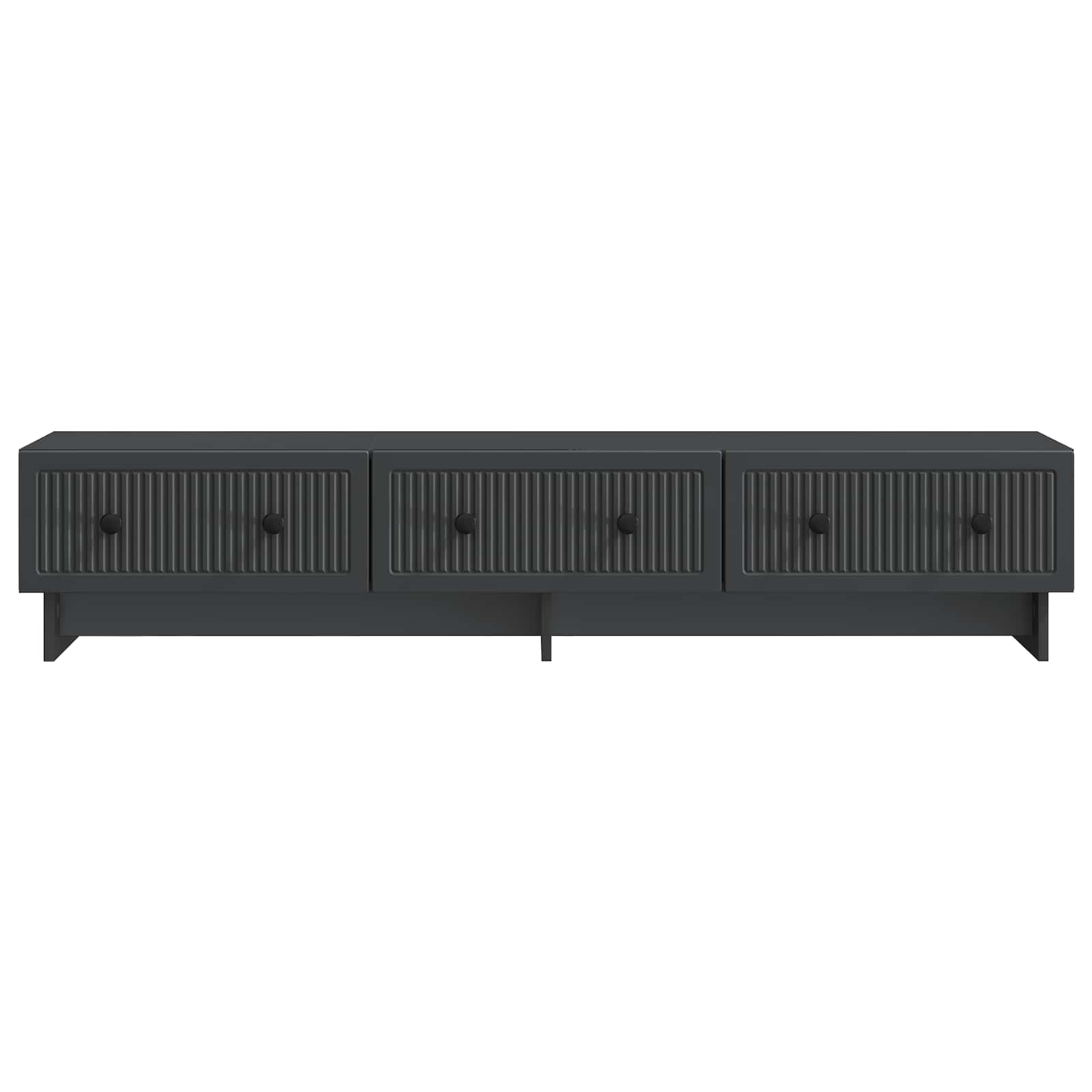 TV-kast met lade Zwart 147 x 34,5 x 30 cm Bewerkt hout