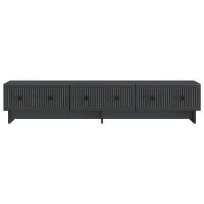 TV-kast met lade Zwart 147 x 34,5 x 30 cm Bewerkt hout