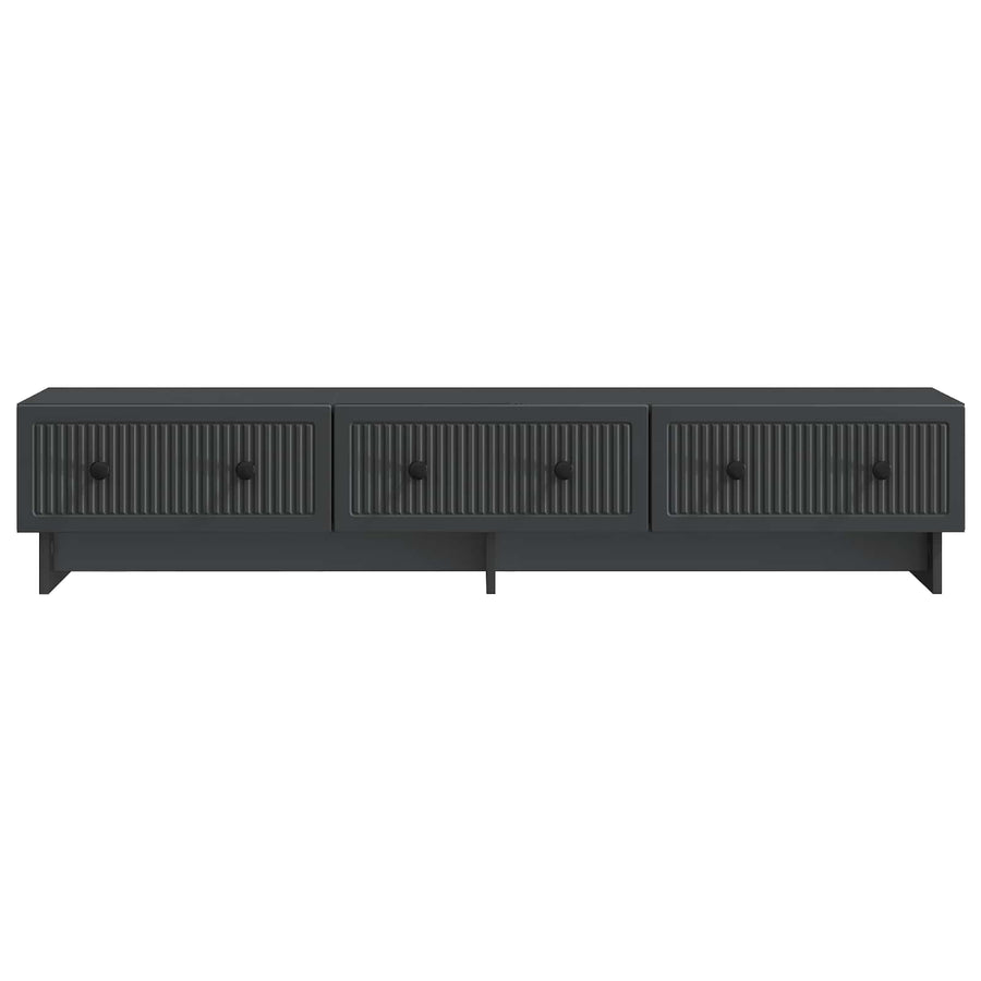 TV-kast met lade Zwart 147 x 34,5 x 30 cm Bewerkt hout