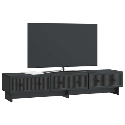 TV-kast met lade Zwart 147 x 34,5 x 30 cm Bewerkt hout