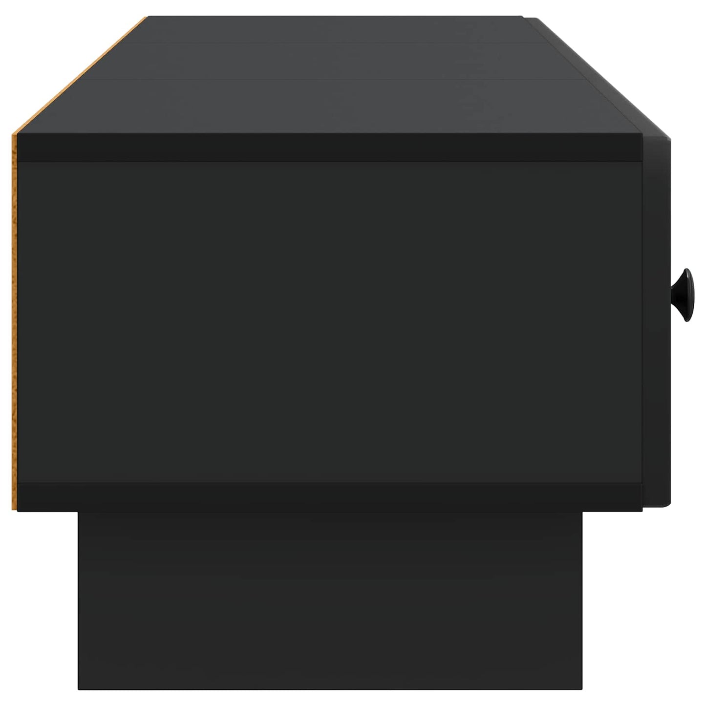 TV-kast met lade Zwart 147 x 34,5 x 30 cm Bewerkt hout