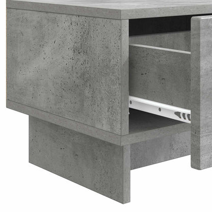 TV-kast met lade Betongrijs 147 x 34,5 x 30 cm Bewerkt hout