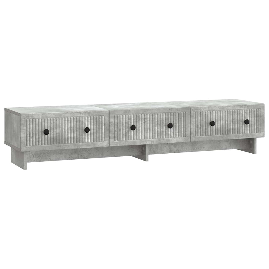 TV-kast met lade Betongrijs 147 x 34,5 x 30 cm Bewerkt hout