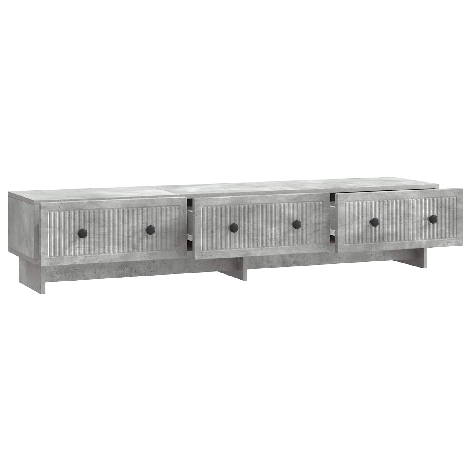 TV-kast met lade Betongrijs 147 x 34,5 x 30 cm Bewerkt hout