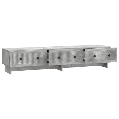 TV-kast met lade Betongrijs 147 x 34,5 x 30 cm Bewerkt hout