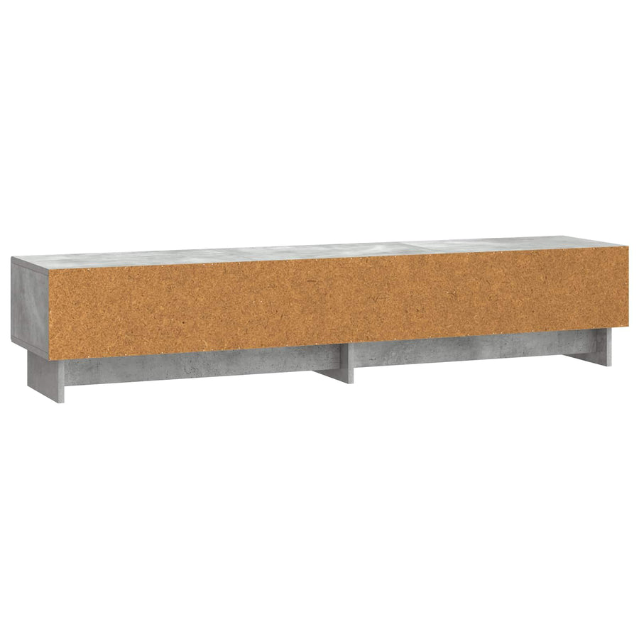 TV-kast met lade Betongrijs 147 x 34,5 x 30 cm Bewerkt hout
