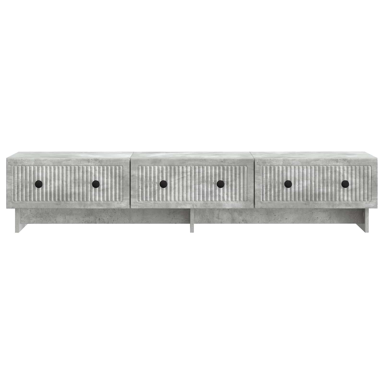 TV-kast met lade Betongrijs 147 x 34,5 x 30 cm Bewerkt hout